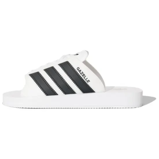 Gazelle Beach Slides Adidas Originals 'White Black'