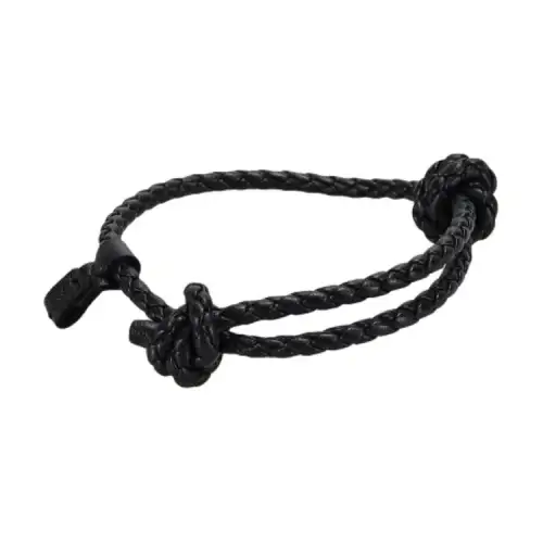Bottega Veneta Sheepskin Bracelets Unisex Black