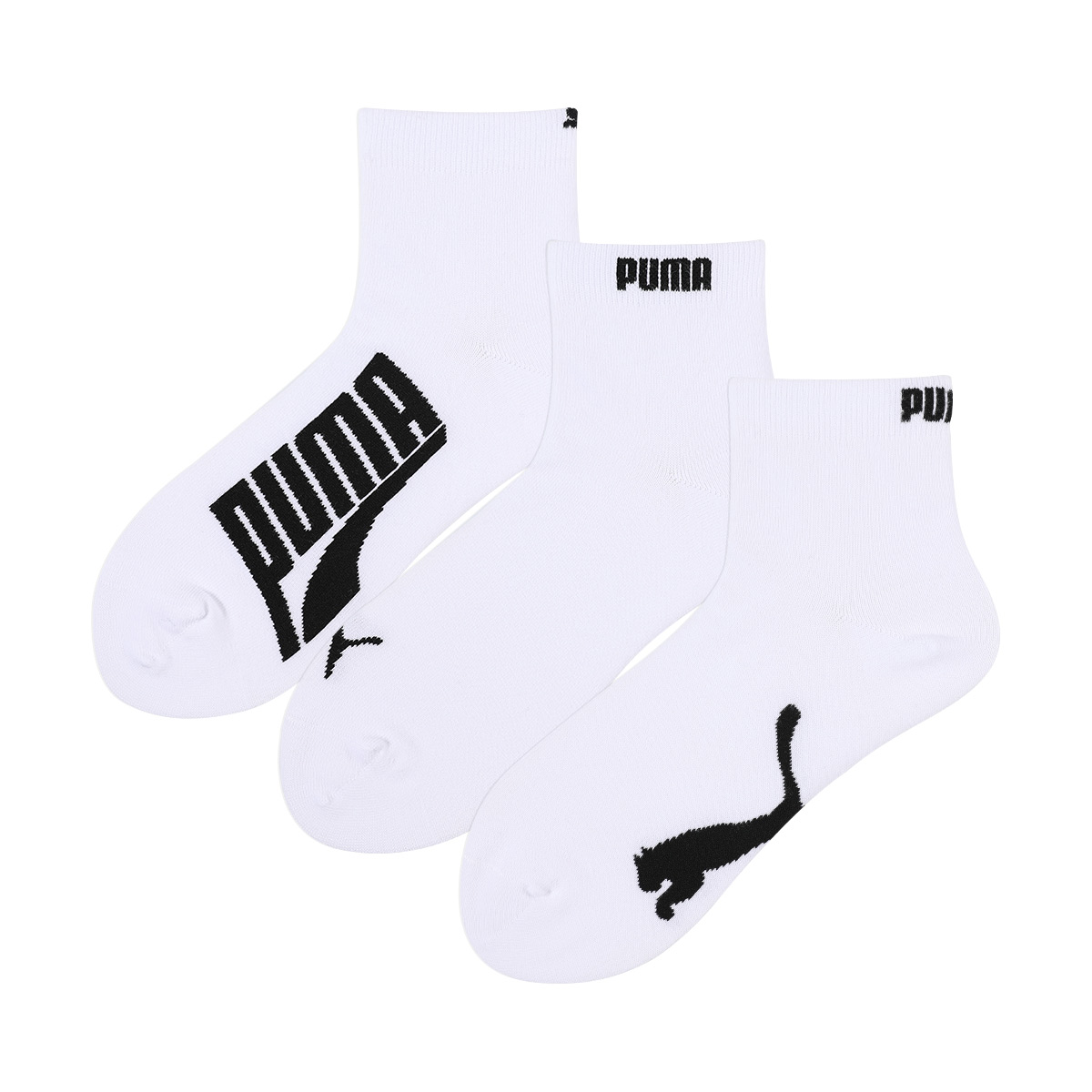 PUMA Crew Socks Unisex 3 Pack White