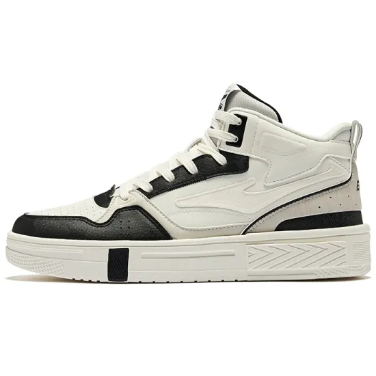 Erke Skateboard Shoes Men Low-Top Microcrystal White/Jet Black
