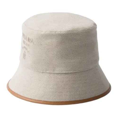 Prada logo-embroidered bucket hat