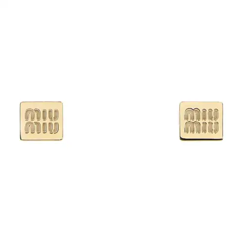 MIU MIU Metal Earrings Women's Gold
