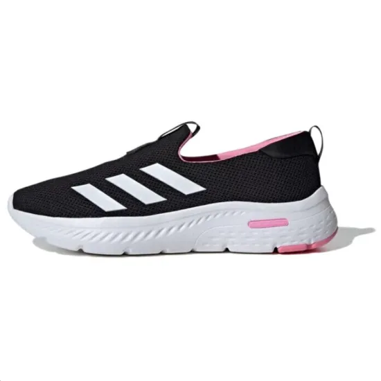 Adidas Cloudfoam Casual Shoes Women's Low-Top Black White Pink