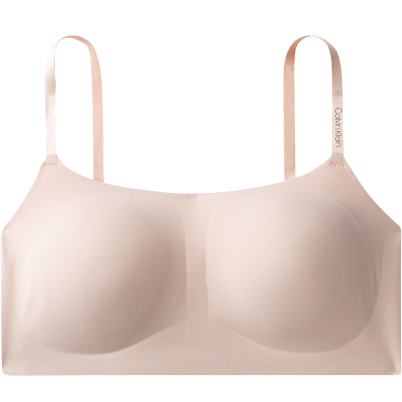 CALVIN KLEIN Removable Padded Comfortable Seamless Wireless Thinly Padded Tank Top Bra Women's Pink