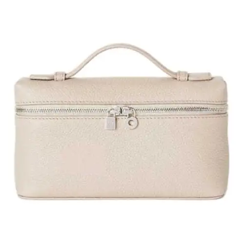 Loro Piana Cow Leather One Shoulder Handbag Women's Light Lime Color