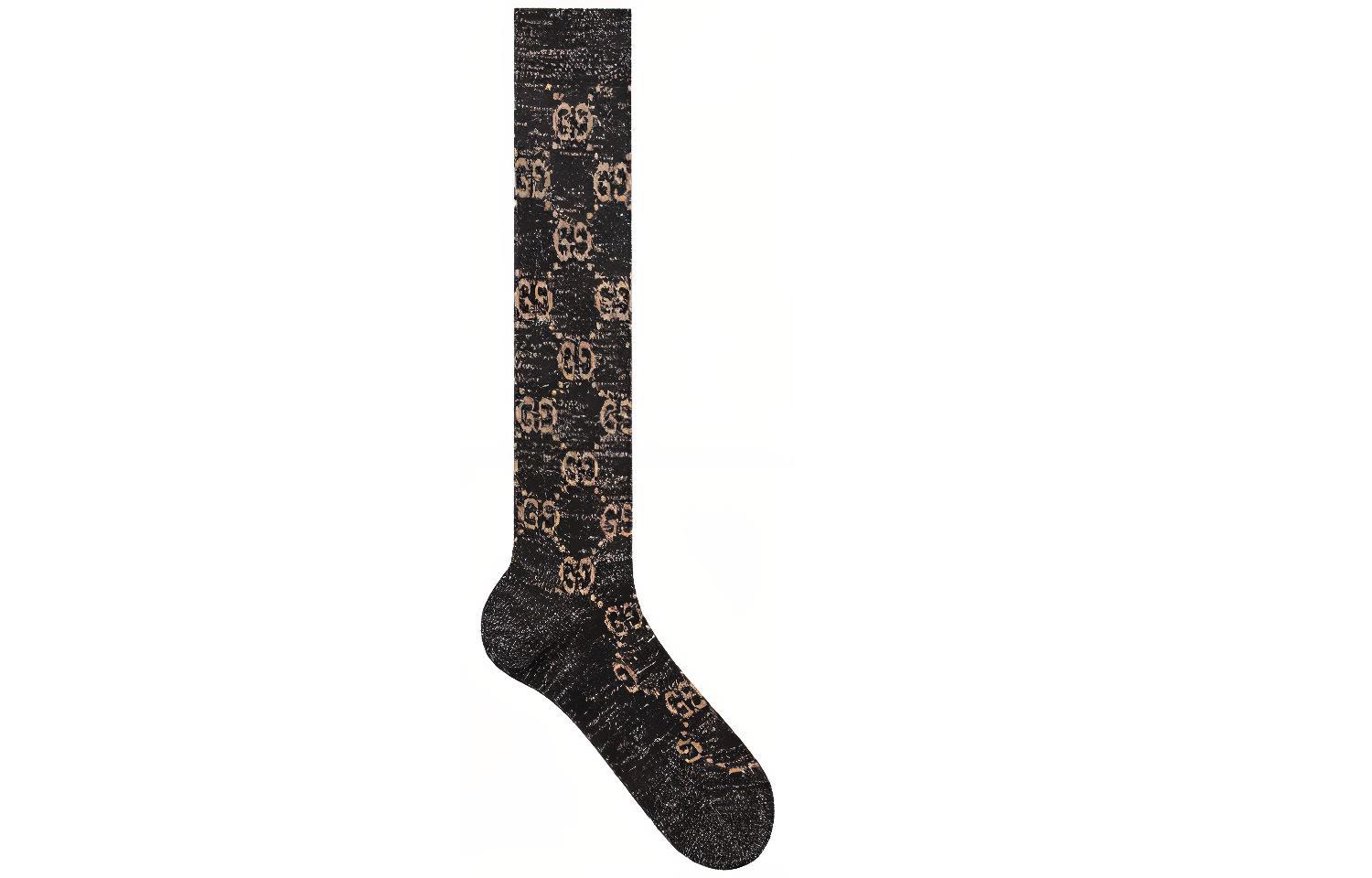 【Previous Season】Lurex GG-print socks