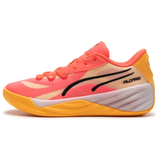Puma All-Pro Nitro Basketball Shoes Men Low-top Bright Pink - Daylight Yellow - Black