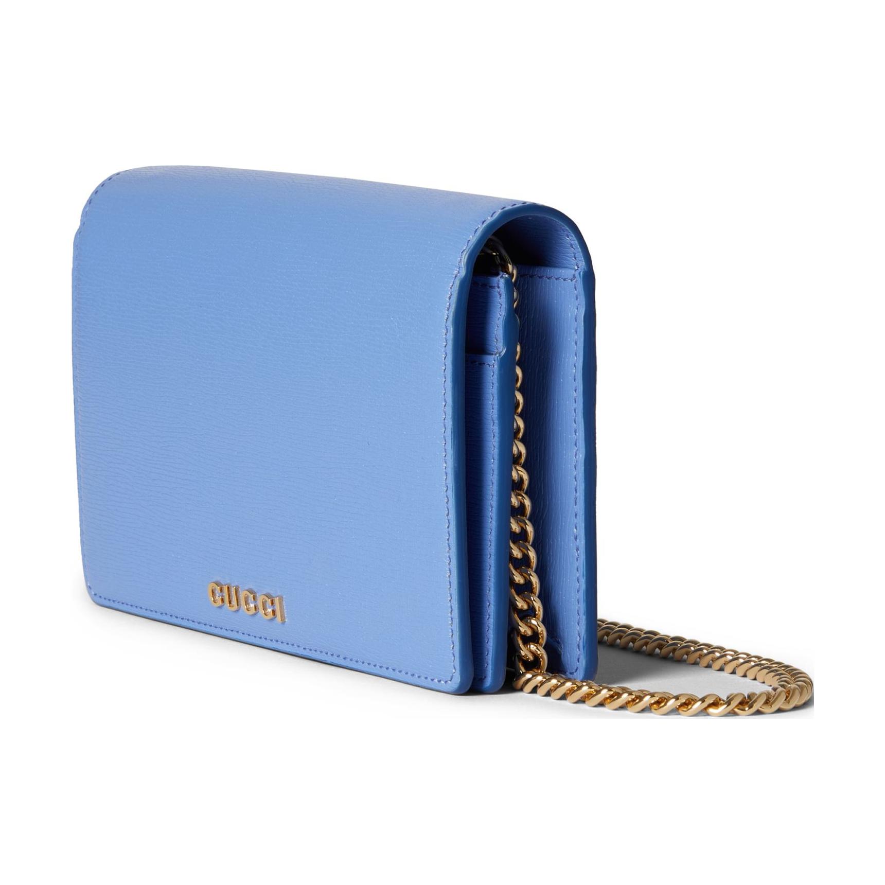 Женский кошелек Gucci Chain Wallet (сиреневый) — фото 2