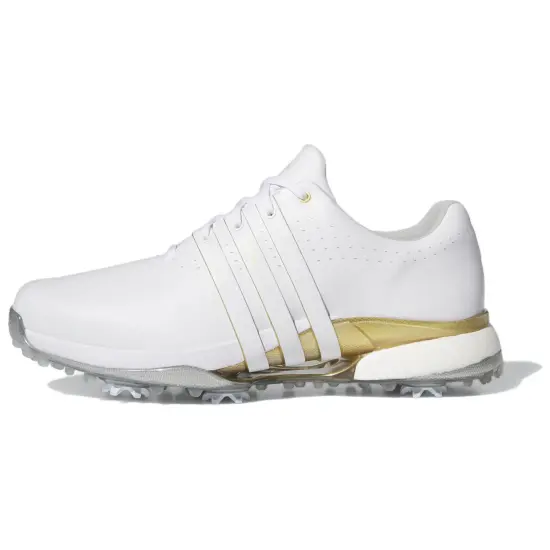 Adidas Tour360 Golf Shoes Men Low-Top White Gold
