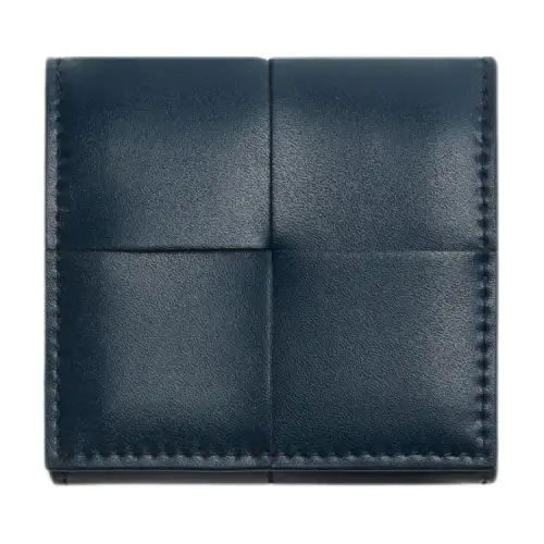 Bottega Veneta Calfskin Coin Purse Men's Dark Blue