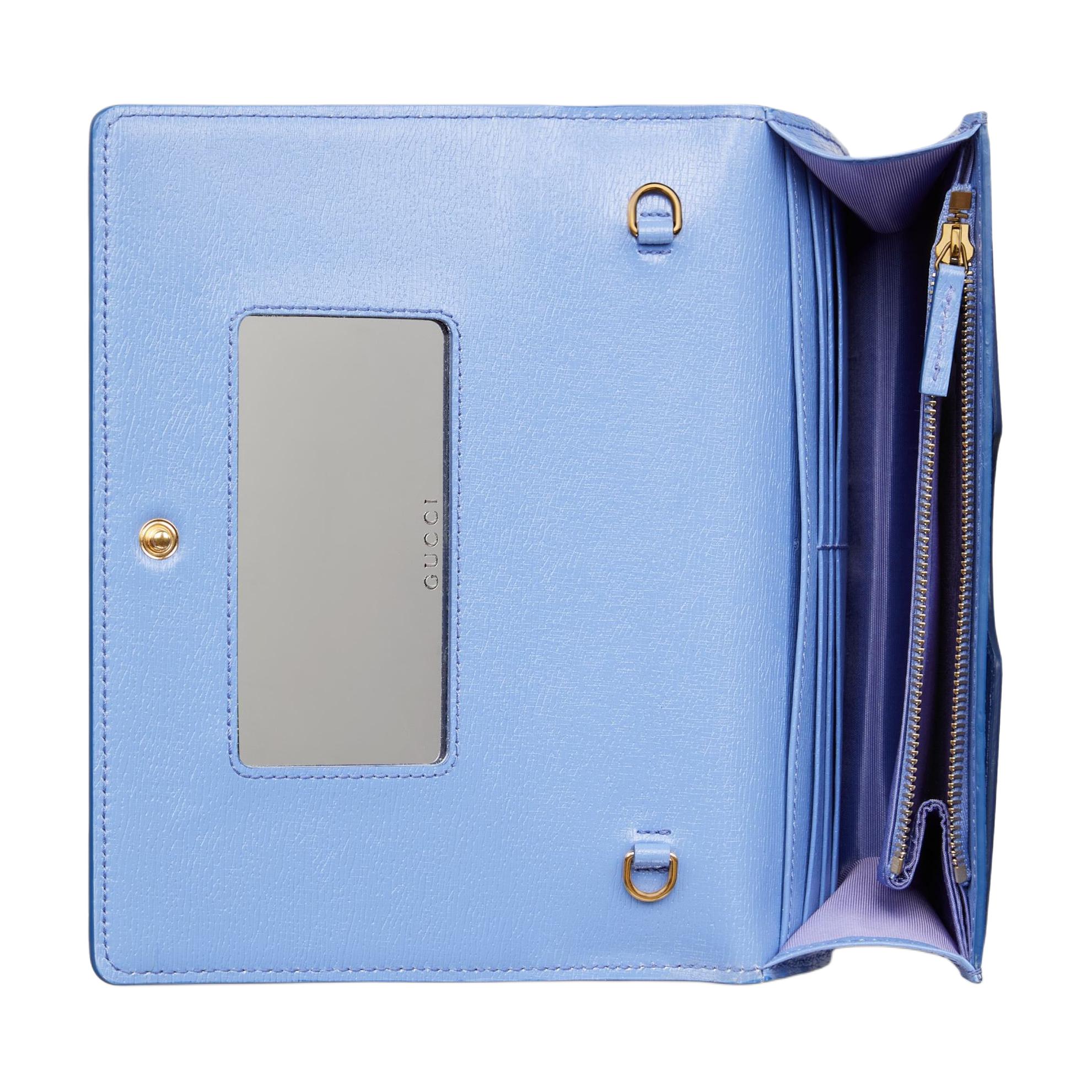 Женский кошелек Gucci Chain Wallet (сиреневый) — фото 7