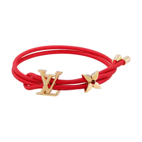 LOUIS VUITTON Pre Owned 2023 Lv Bloom Leather Bracelet