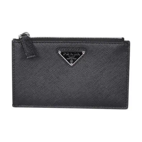 PRADA Saffiano Leather Wallet Men's Black