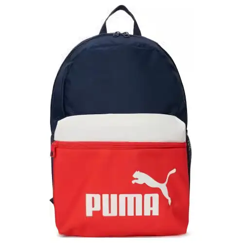 PUMA Fabric Backpack Mini Unisex Marine Blue & Red & White