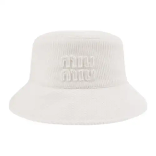 MIU MIU Bucket Hats Women's White/Blue/Brown