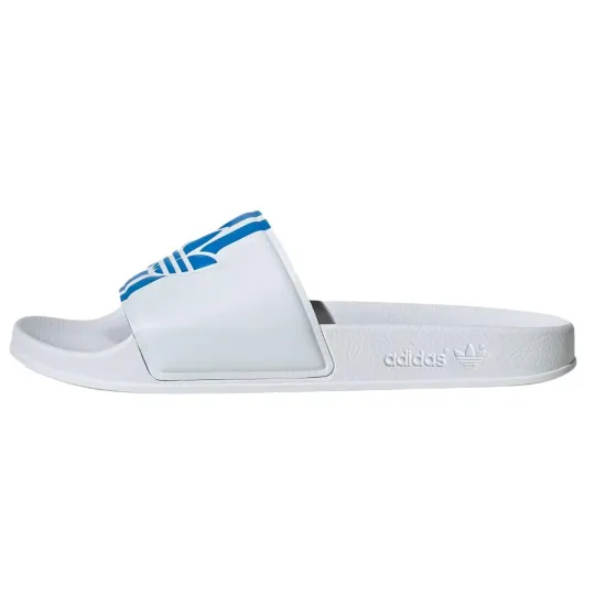 Adidas Originals Adilette Slides Cloud White Bright Blue