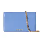 GUCCI Leather Shoulder Bag, Crossbody Bag, Wallet Women's Light Purple