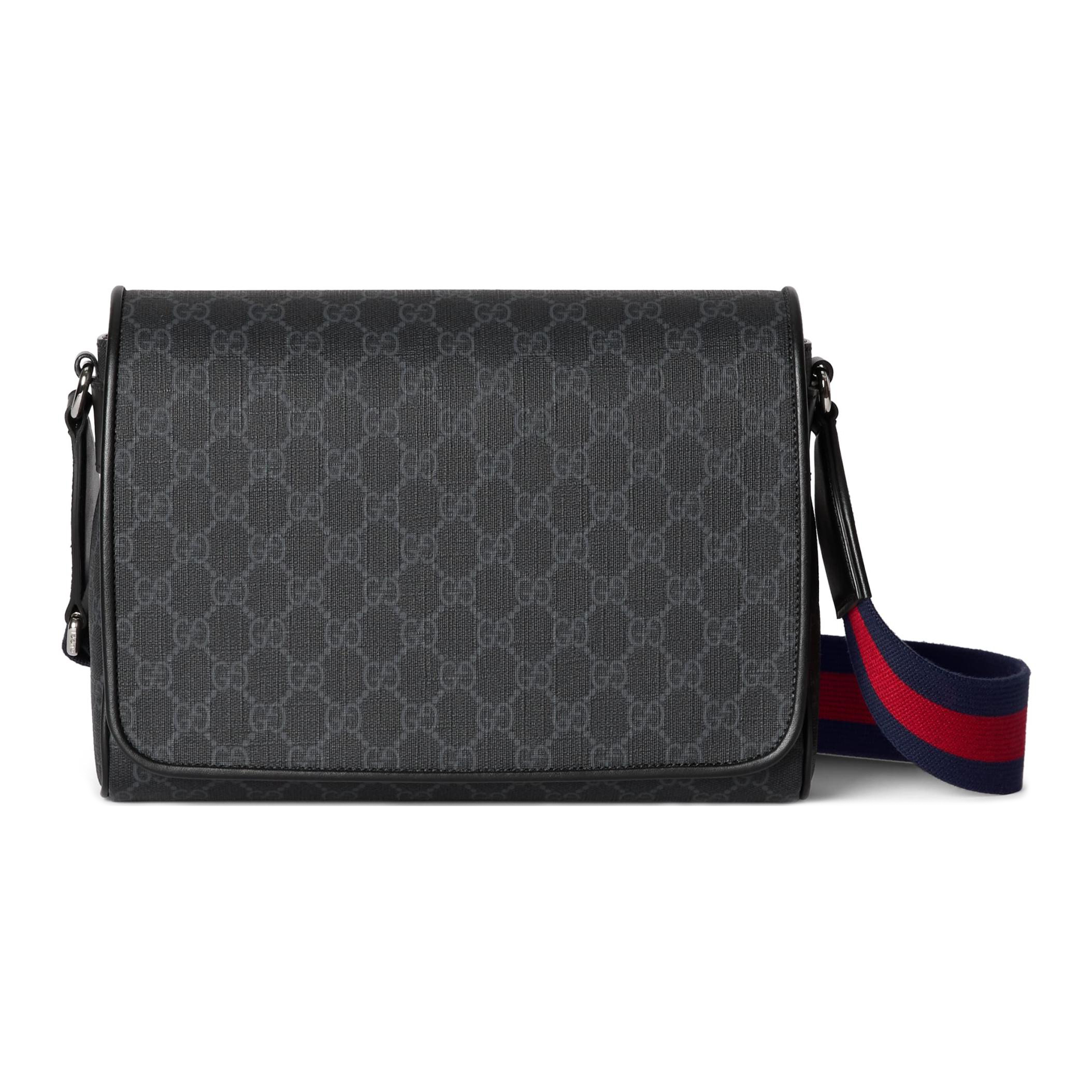 Мужская сумка Gucci Canvas Shoulder Bag (серая)