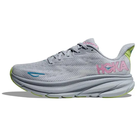 HOKA ONE ONE Clifton 9 Running Shoes Women's Low-Top Gray Blue