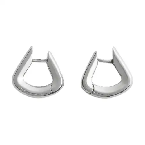 Bottega Veneta Sterling Silver Earrings Men's Silver