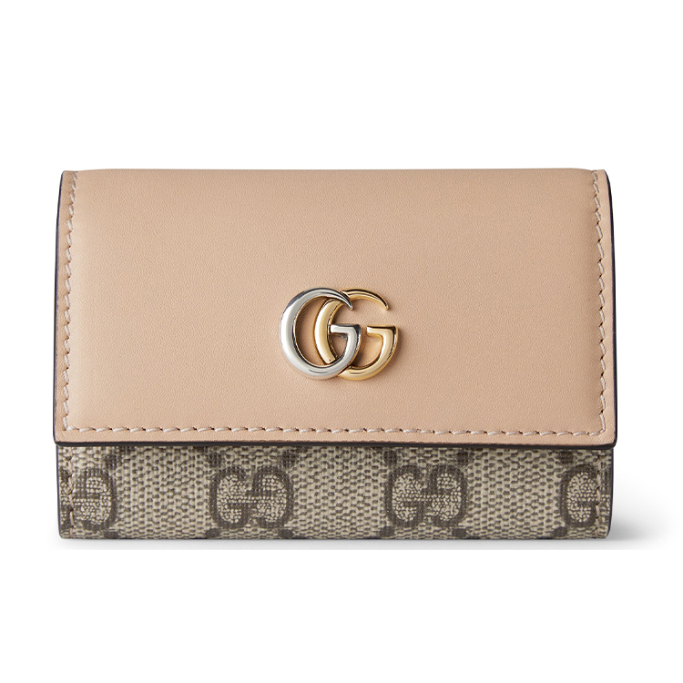 Женская ключница Gucci GG Marmont (бежево-коричневая)