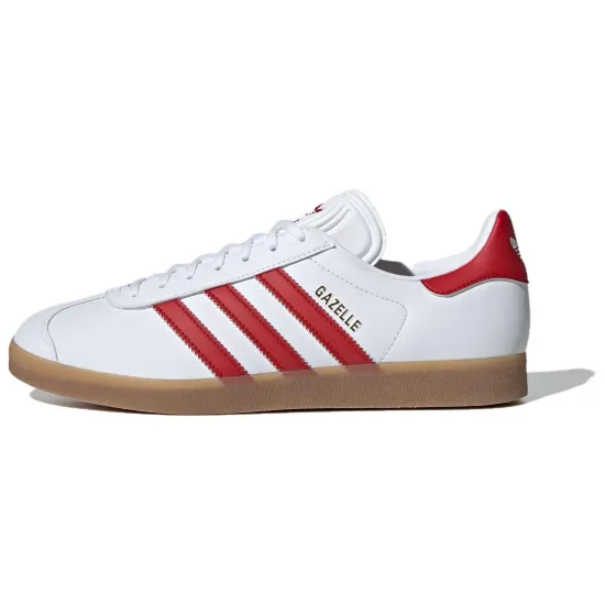 Adidas Originals Gazelle Skateboard Shoes Men Low-Top White Red