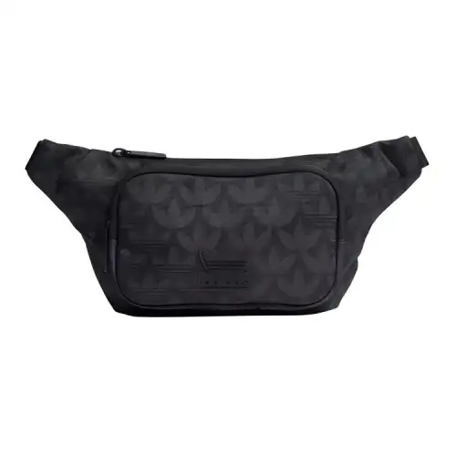 Adidas Originals Trefoil Recycled Polyester Plain Weave Fabric Fanny Pack Regular Unisex Black