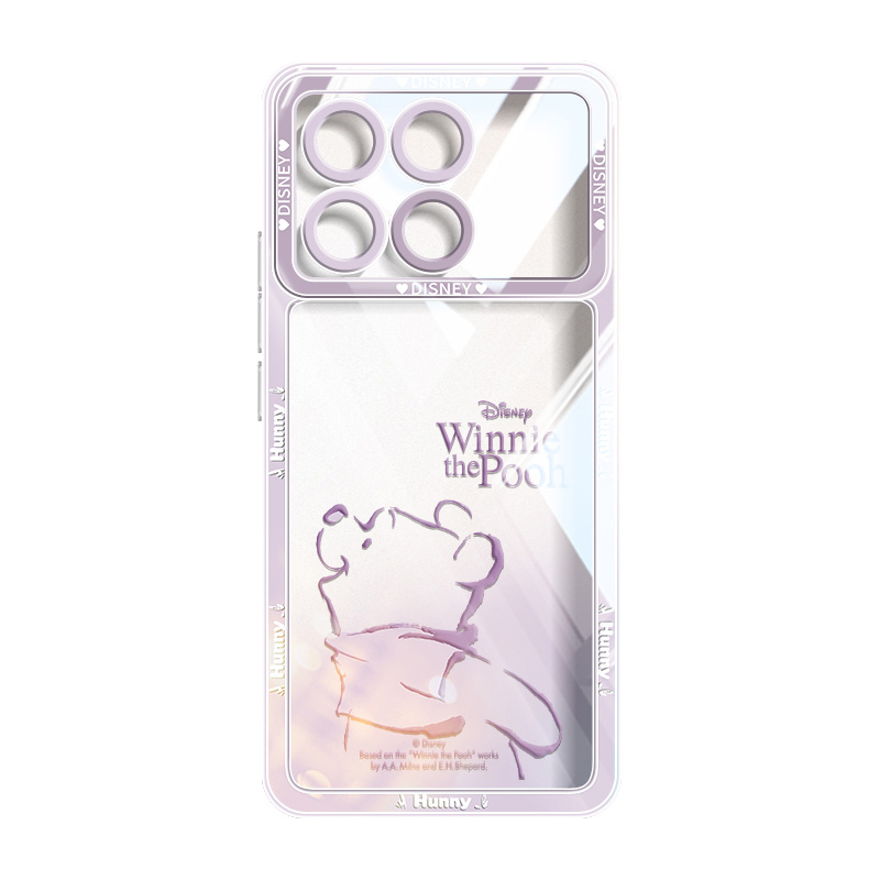 Disney Disney silicone material, advanced creativity, cartoon all-inclusive, transparent anti-fall, ins style card pass, trendy soft shell, mobile phone case, suitable for Xiaomi/Xiaomi Redmi K70/E series, cute style