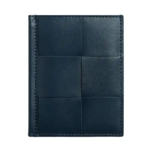 Bottega Veneta Calfskin Card Holder Men's Dark Blue