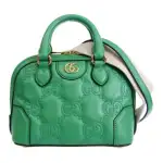 GUCCI GG Matelassé Leather Controller Boston Bag Shoulder Bag, Handbag Small Women's Green