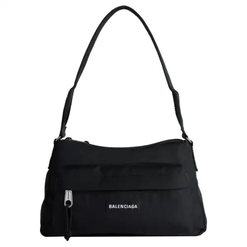 Balenciaga Explorer Fabric Handbag, Shoulder Bag Men's Black