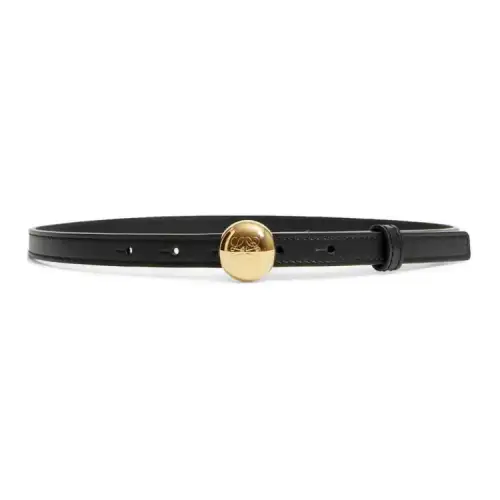 LOEWE Calfskin Leather Belts Women's Black Width 1.5cm