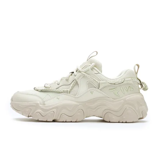 FILA FLUID 5 Cat Paw Shoes 5.0 Low Top Casual Shoes Women's Antique White/Pistachio Yellow