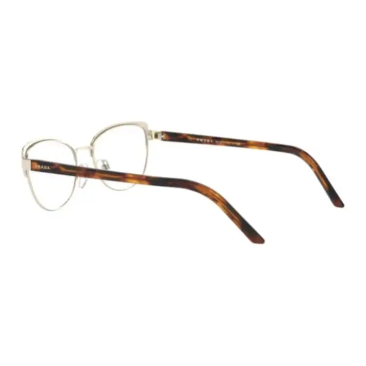 PRADA Metal Oval Eyeglass Frames Women's Tortoiseshell