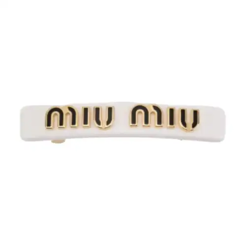 MIU MIU Glass, Metal Hair Clips Women's Red/Black/White