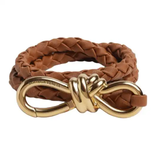 Bottega Veneta Lambskin Belts Women's Brown