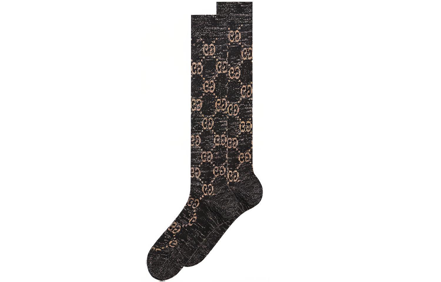 【Previous Season】Lurex GG-print socks
