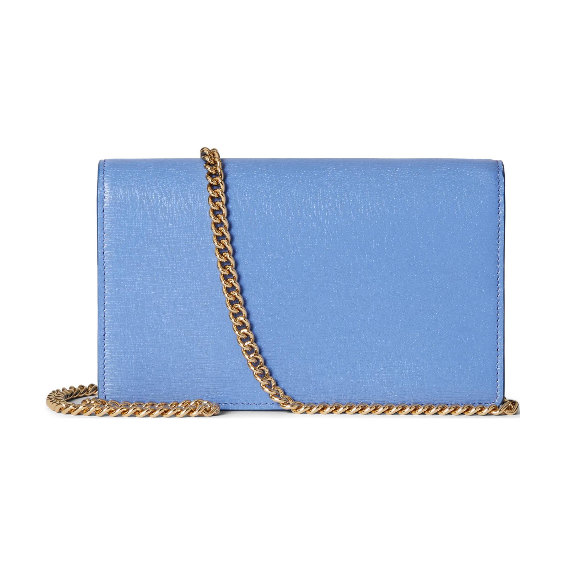 Женский кошелек Gucci Chain Wallet (сиреневый) — фото 4