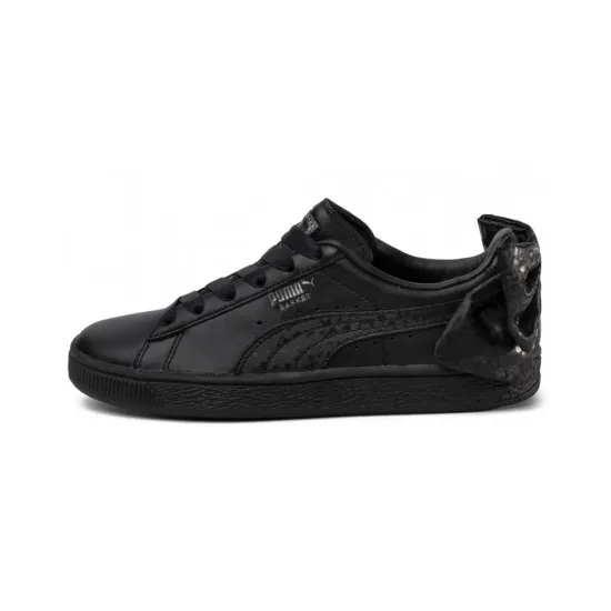 Puma Women's Basket 'Bow - Black Leopard'