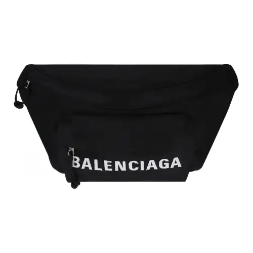 Balenciaga Nylon Sling Bag One Shoulder Crossbody Fanny Pack Men's Black