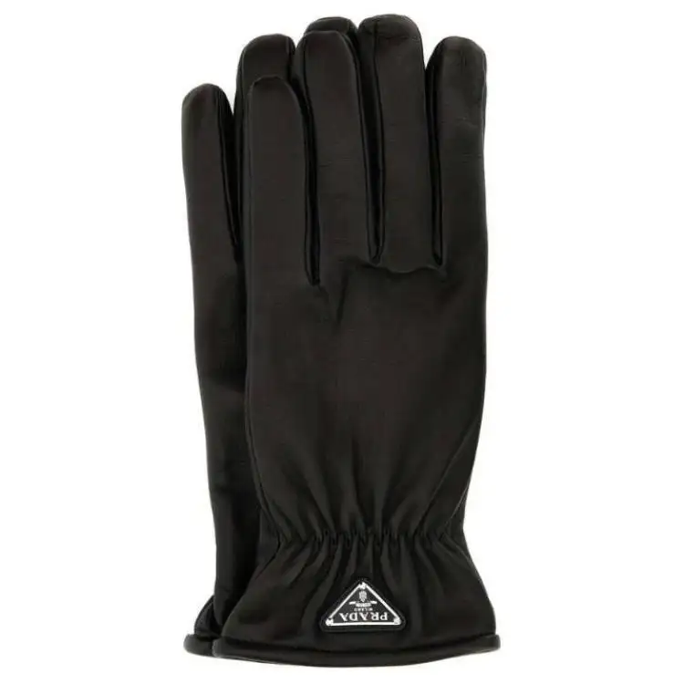 PRADA Triangle Logo Pull On Gloves