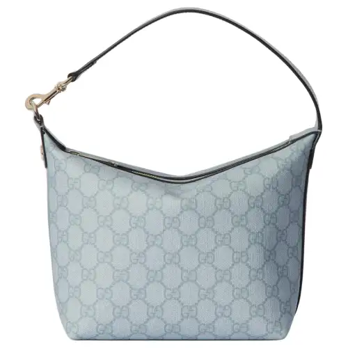 GUCCI Ophidia Supreme Canvas Handbag Extra Mini Women's Gray Blue