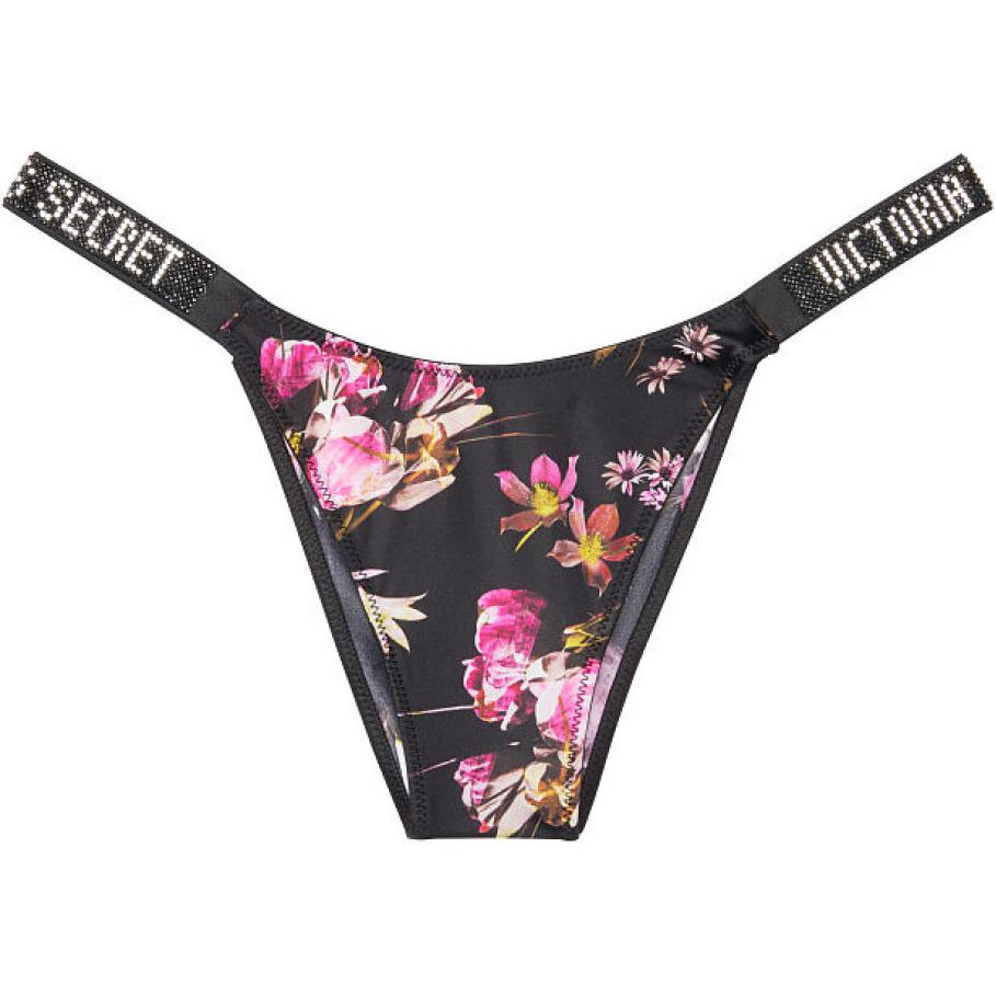 Женские трусы Victoria's Victoria's Secret (черные с цветами)