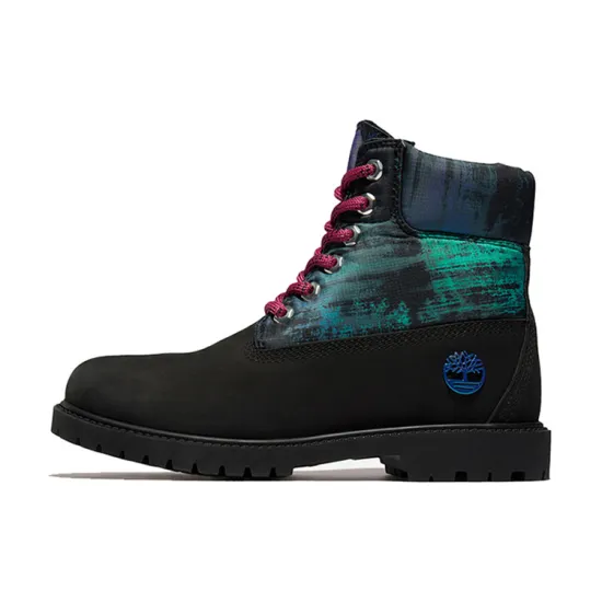 Timberland Heritage Nl Sky 6 Inch Waterproof Boots 'Black Nubuck With Print' Women's