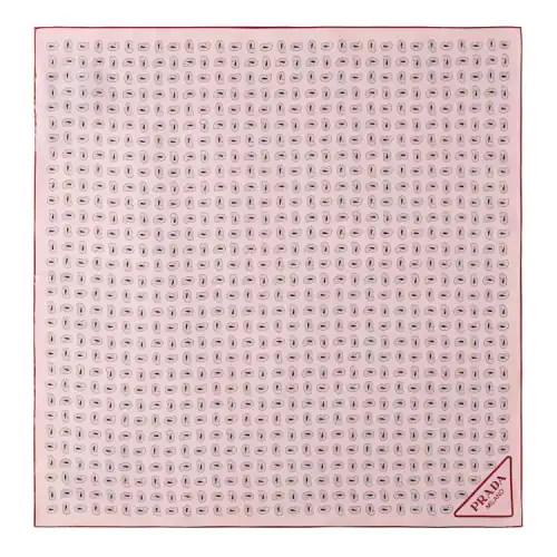 PRADA Twill, Silk Scarves Women's Pink