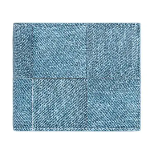 Bottega Veneta CASSETTE Sheepskin Wallet Women's Ice Blue