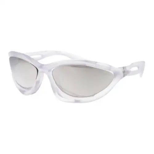 PRADA Nylon Irregular Shape Sunglasses Women's Transparent