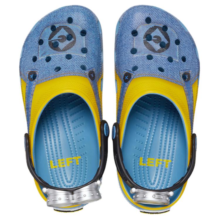 Crocs Minions Limited Edition Collaboration Series EVA Classic Slip-on Clogs Unisex Blue and Yellow