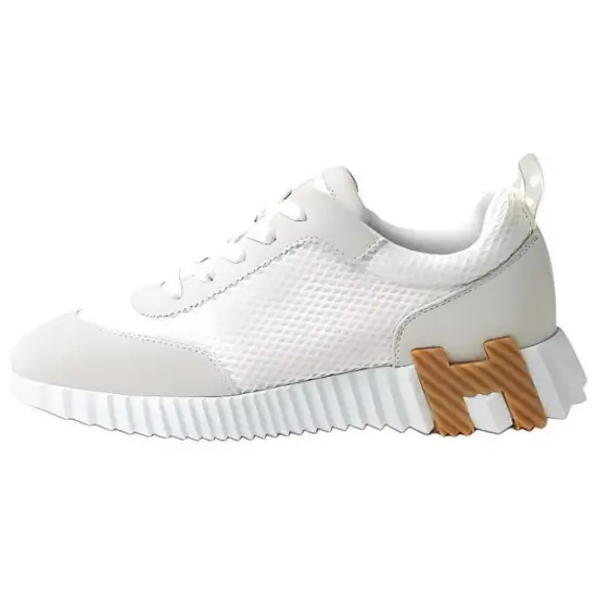 HERMES Bouncing Low Top Casual Shoes Women's White