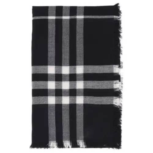 Burberry Check Printed Frayed Edge Scarf